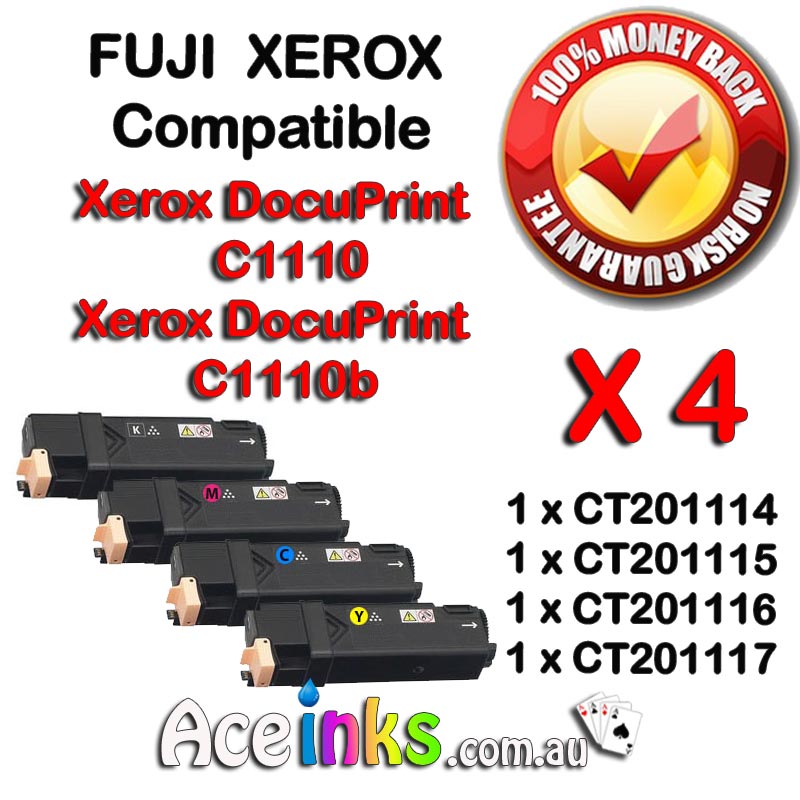4 Pack Combo Compatible FUJI XEROX CT201114 C11100
