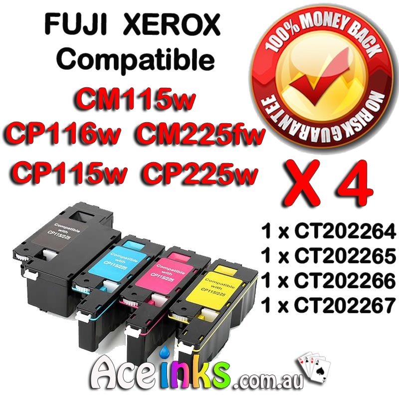 4 Pack Combo Compatible FUJI XEROX CT202264 CM115w