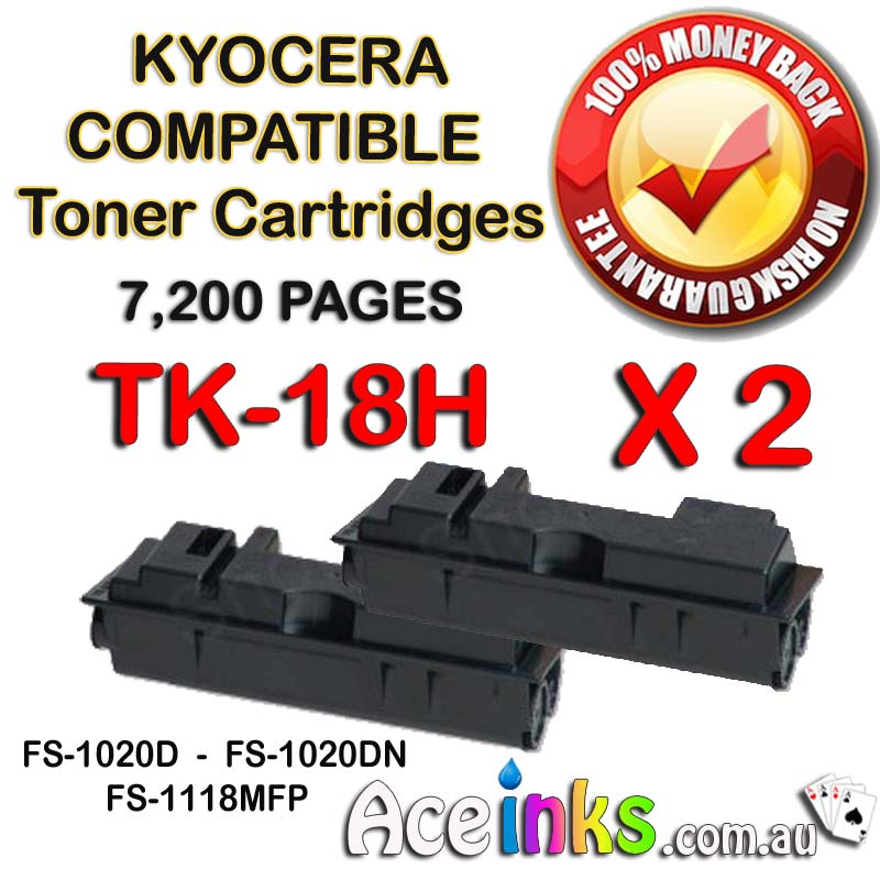 Kyocera TK-18H FS-1020D TWIN PACK BLACK