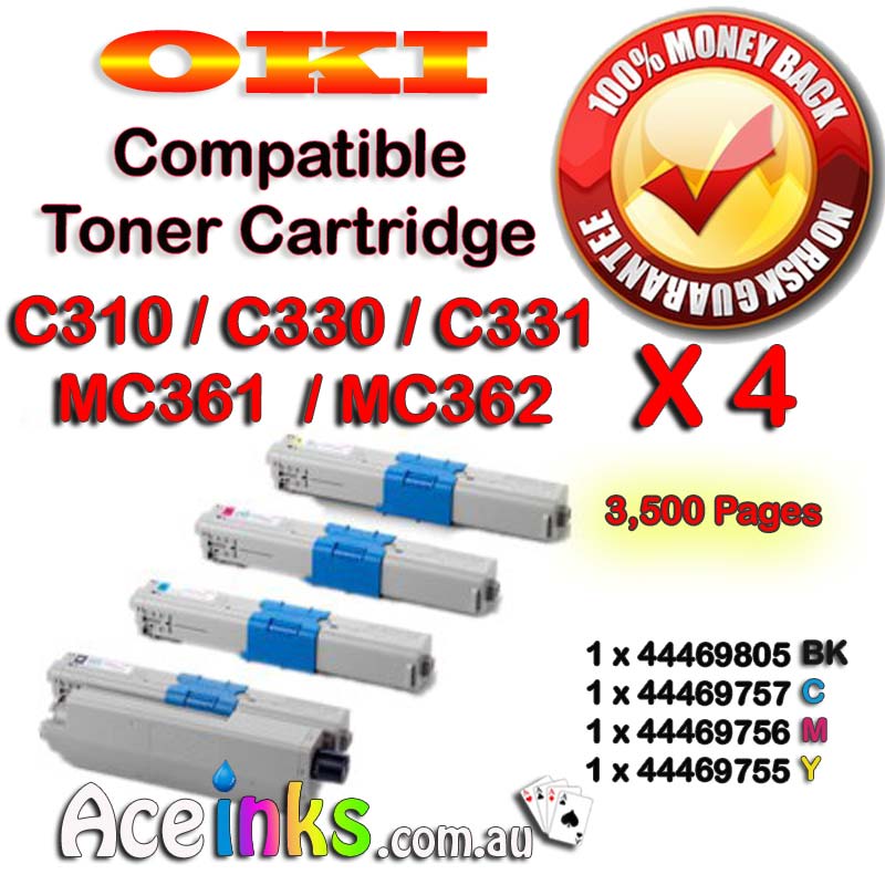 4 Combo Compatible OKI C310 C330 C331 MC361 MC362