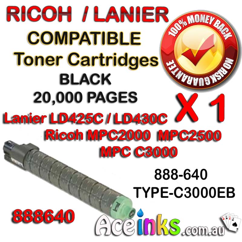 Lanier Ricoh 888640 LD425C LD430C Single BK