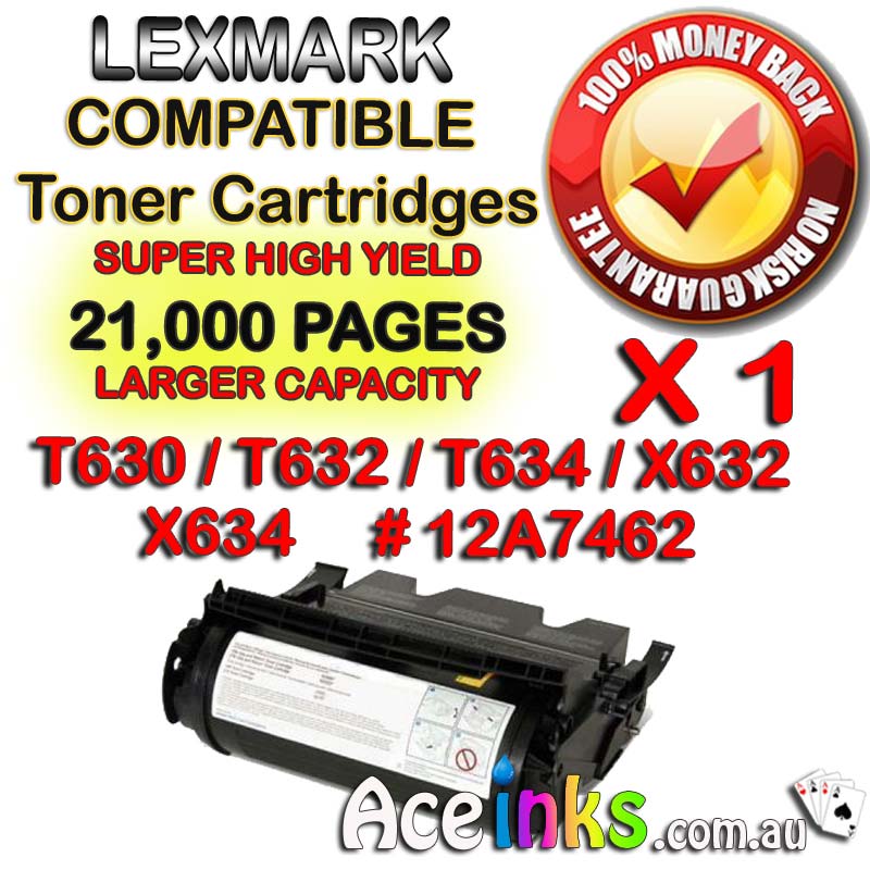 Lexmark 12A7462 T630 T632 Single BK