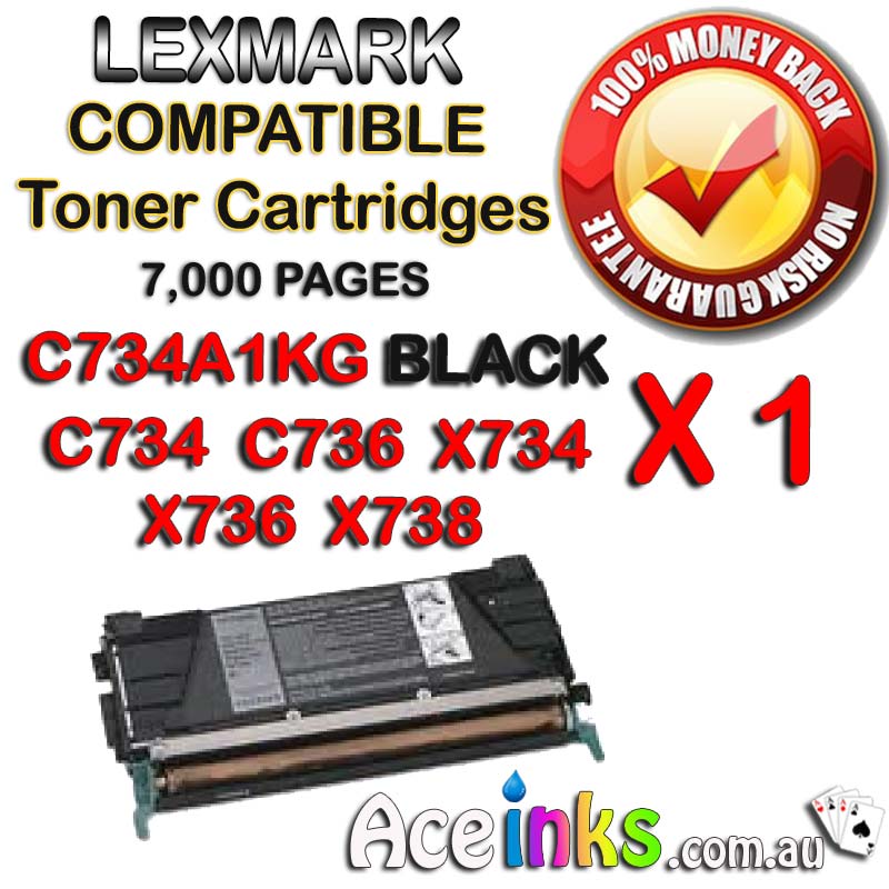 Lexmark C734A1KG C734 / C736 / X734 / X736 / X738 Single BK