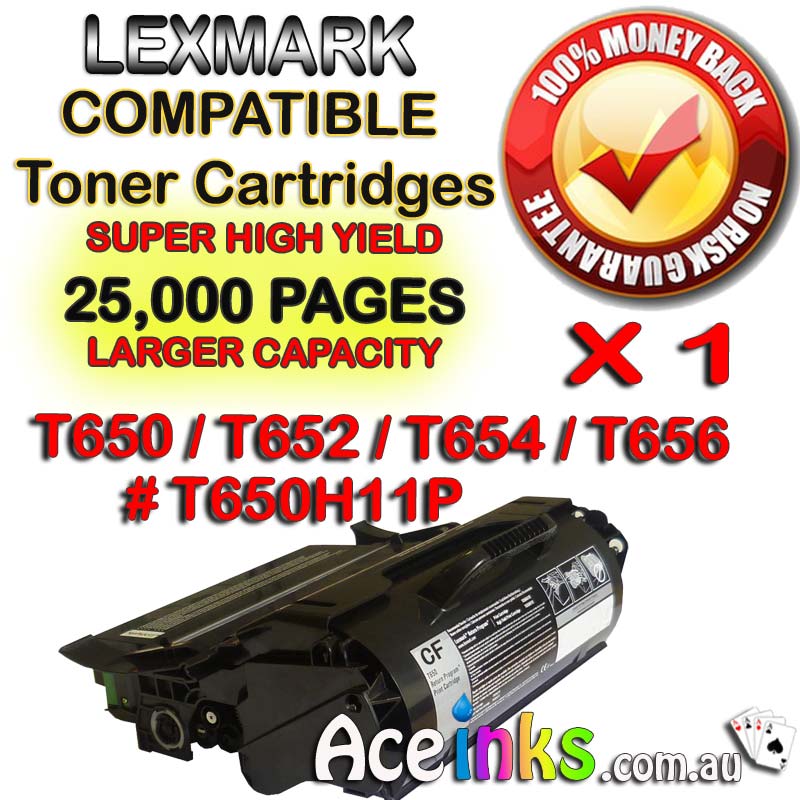 Lexmark T650H11P T650 T652 T654 Single BK