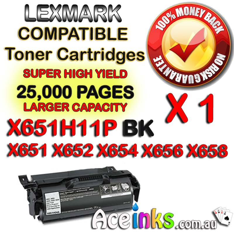 Lexmark X651H11P X651 X652 X654 X656 X658 Single BK