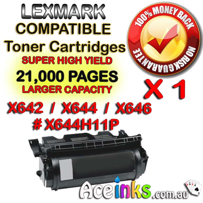 Lexmark X644H11P X642 X644 X646 Single BK