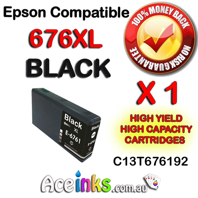 Compatible EPSON 676XL BLACK SINGLE