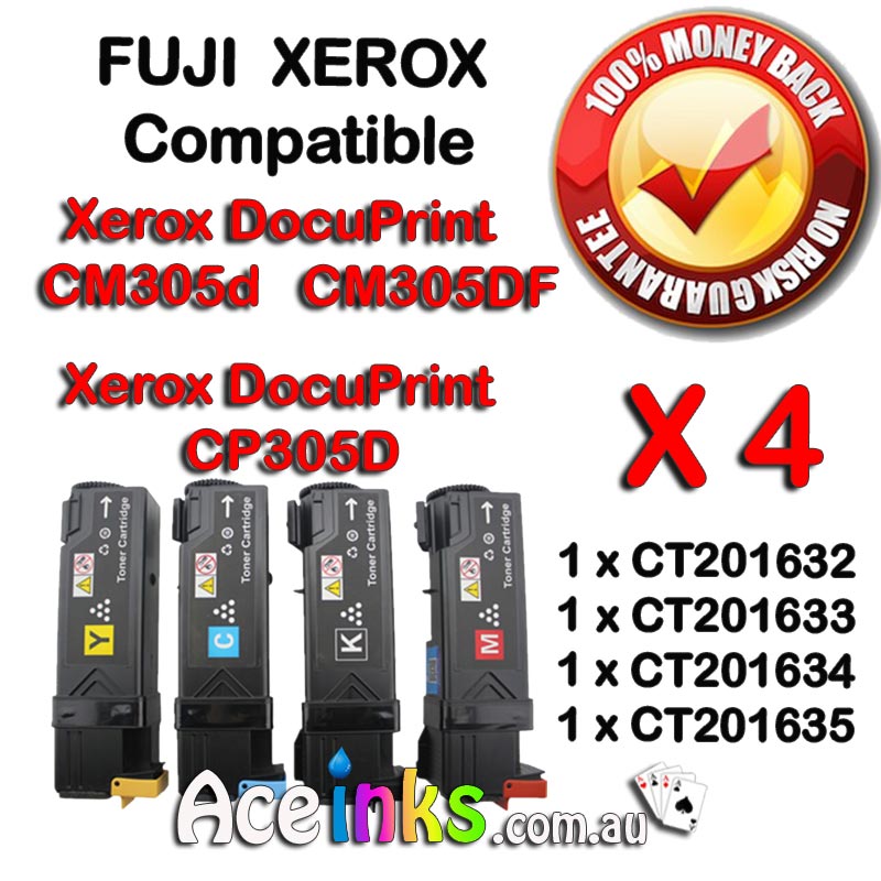 4 Pack Combo Compatible FUJI XEROX CT201632 CM305d