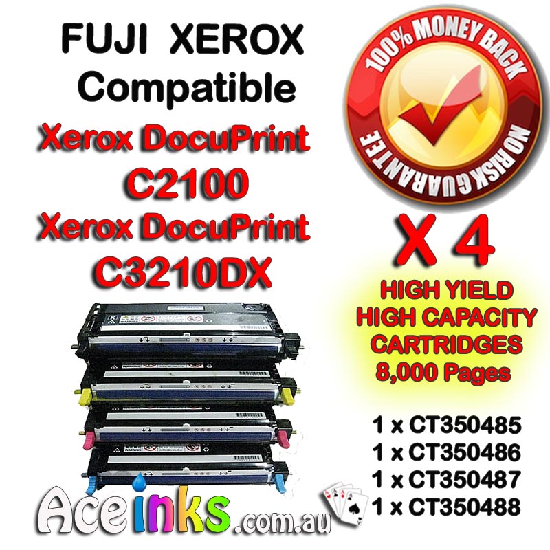 4 Pack Combo Compatible FUJI XEROX CT350485 C2100