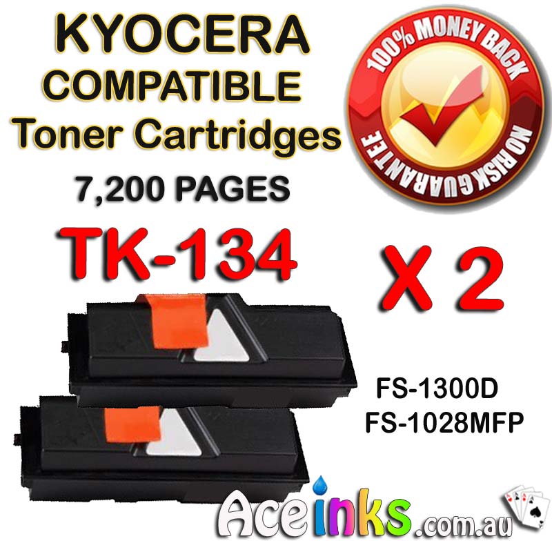Kyocera TK-134 FS-1300D TWIN PACK BK