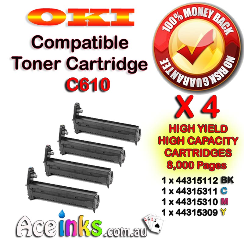 4 Combo Compatible OKI C610