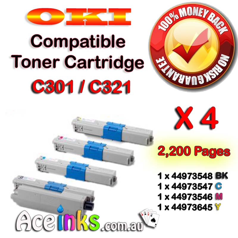 4 Combo Compatible OKI C301 / C321
