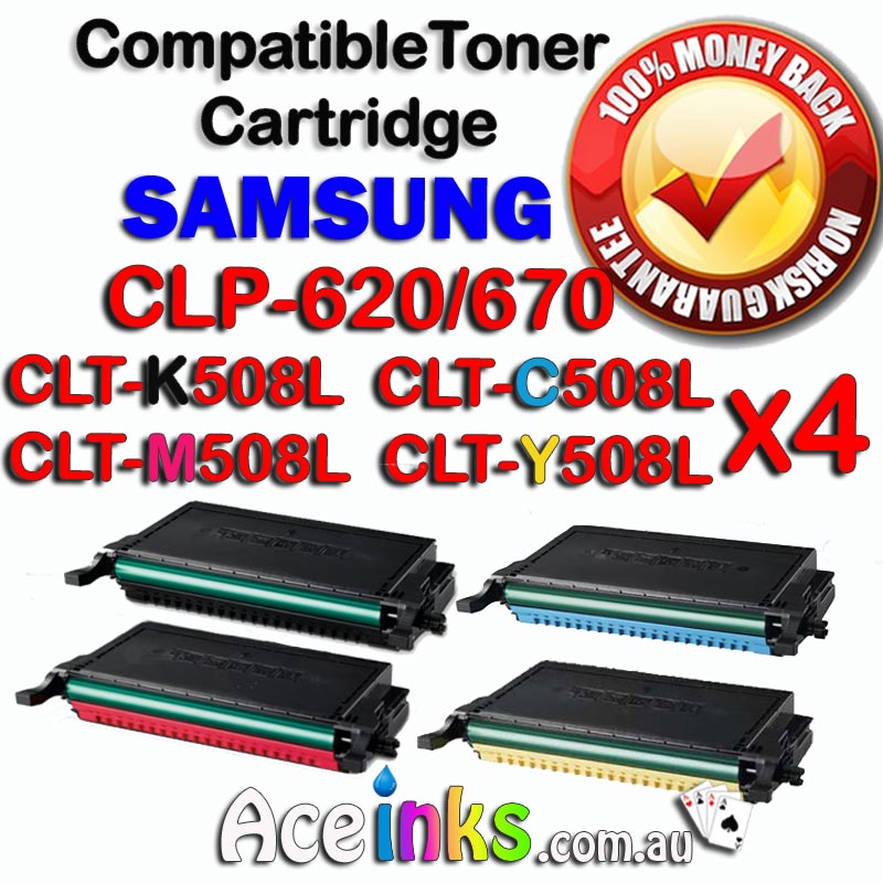 4 Pack Combo Compatible SAMSUNG #620 670 CLT-K620/670 C/M/Y